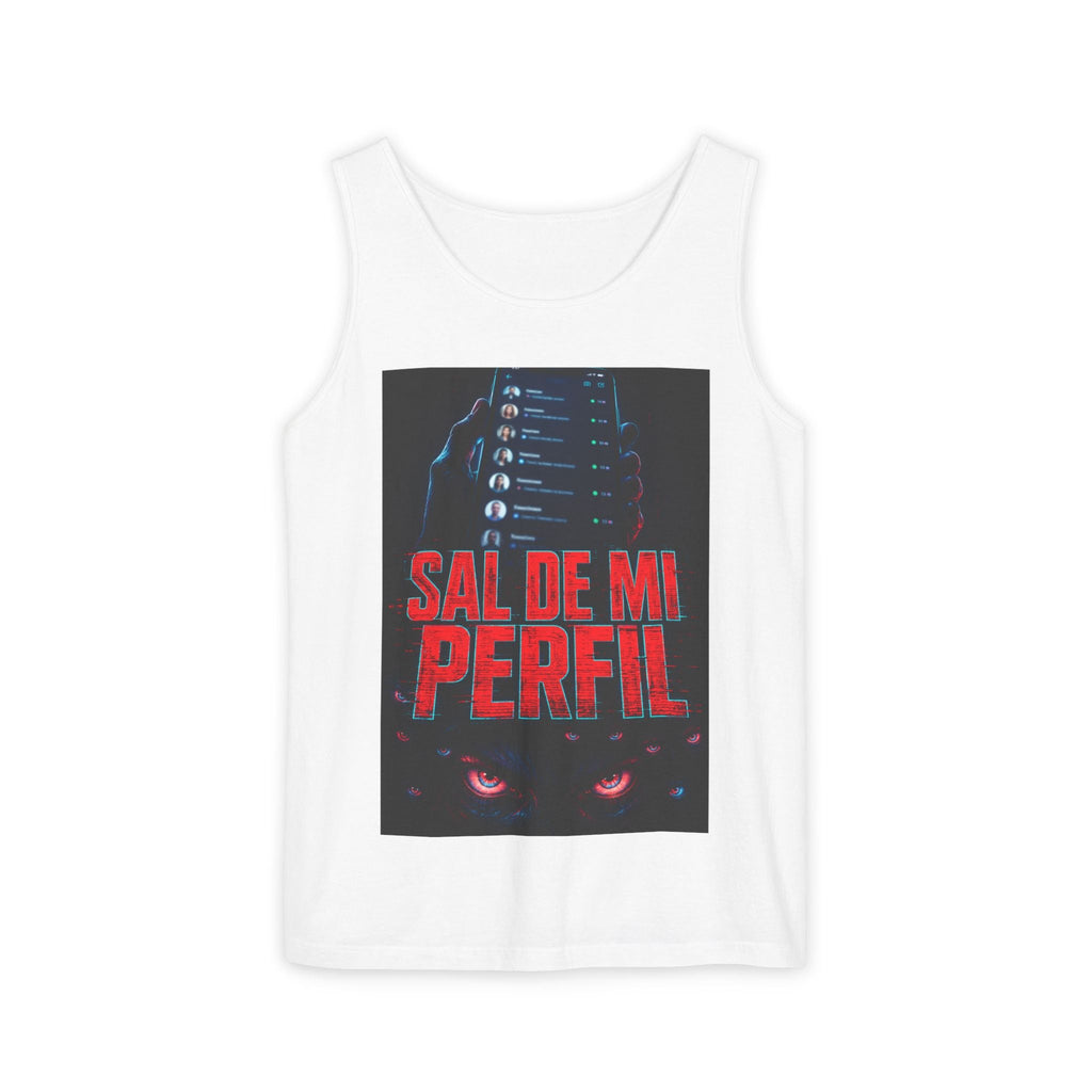 Tank Top — "Sal De Mi Perfil" Bold Graphic Social Media Statement Tank - Sal de Mi Perfil
