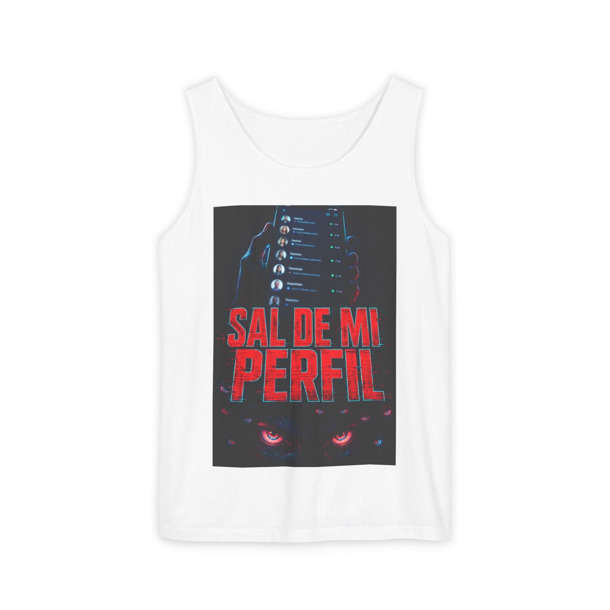 Tank Top — "Sal De Mi Perfil" Bold Graphic Social Media Statement Tank - Sal de Mi Perfil
