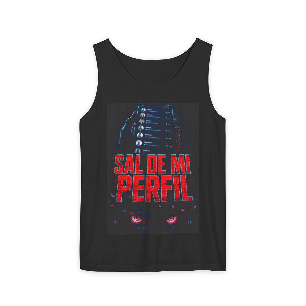 Tank Top — "Sal De Mi Perfil" Bold Graphic Social Media Statement Tank - Sal de Mi Perfil