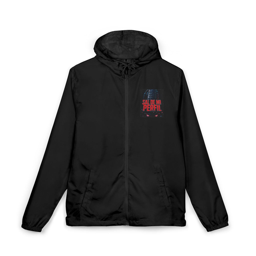 Windbreaker Jacket — 'Calm the Chaos' Retro Pixel Chest Graphic - Sal de Mi Perfil