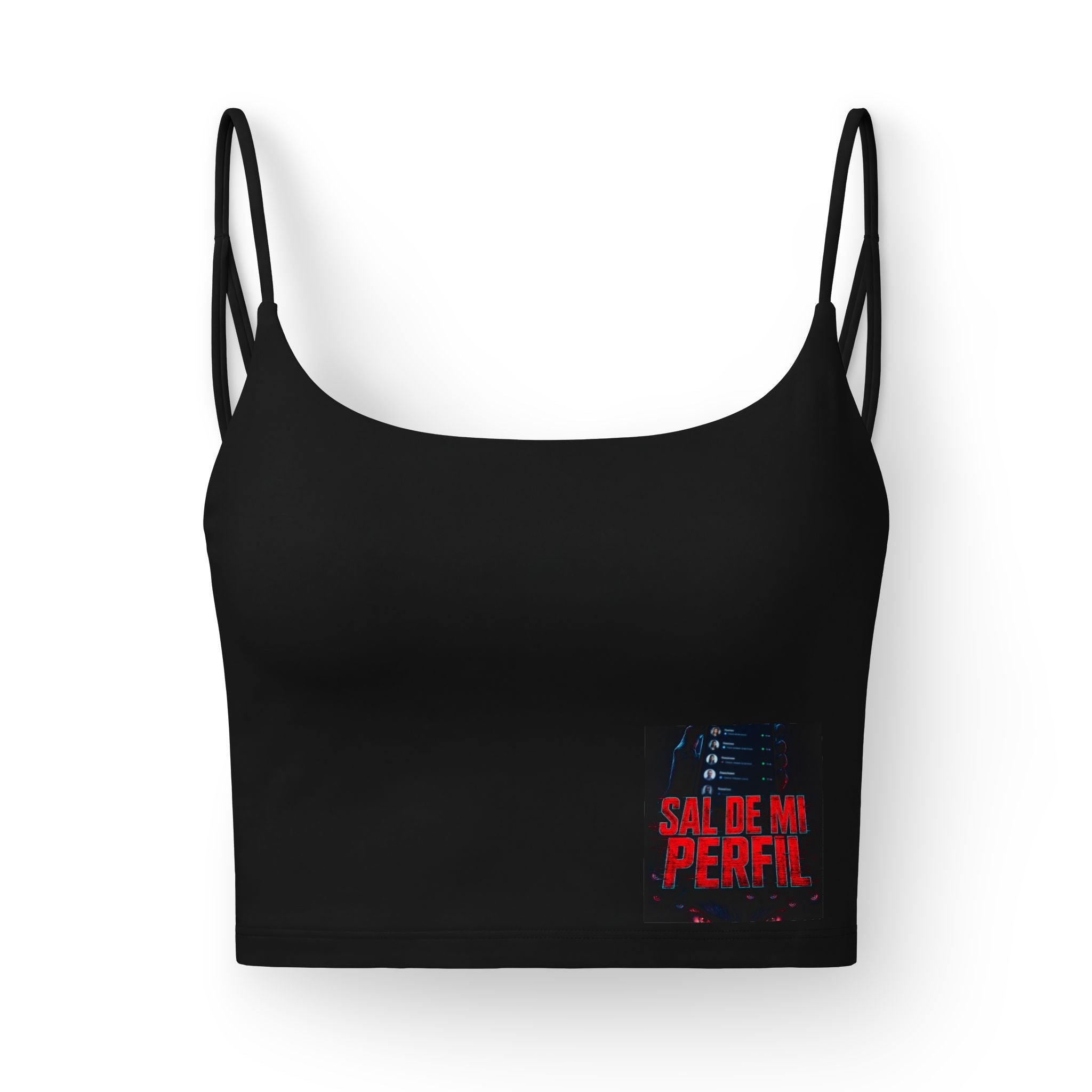 Women's Luxe Bra — 'Sal de mi Perfil' Graphic Crop Bralette - Sal de Mi Perfil